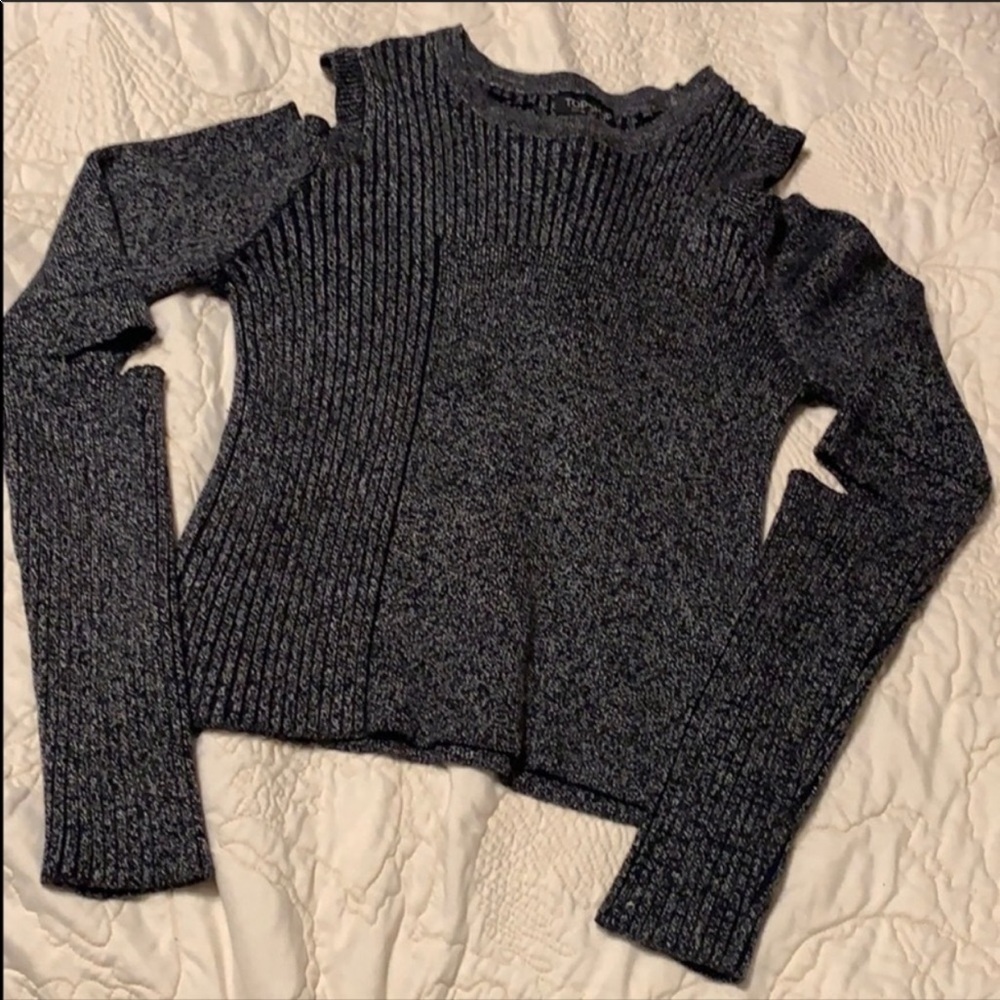 Topshop cold shoulder sweater